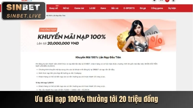 Khuyến mãi chào mừng thành viên mới với tiền thưởng